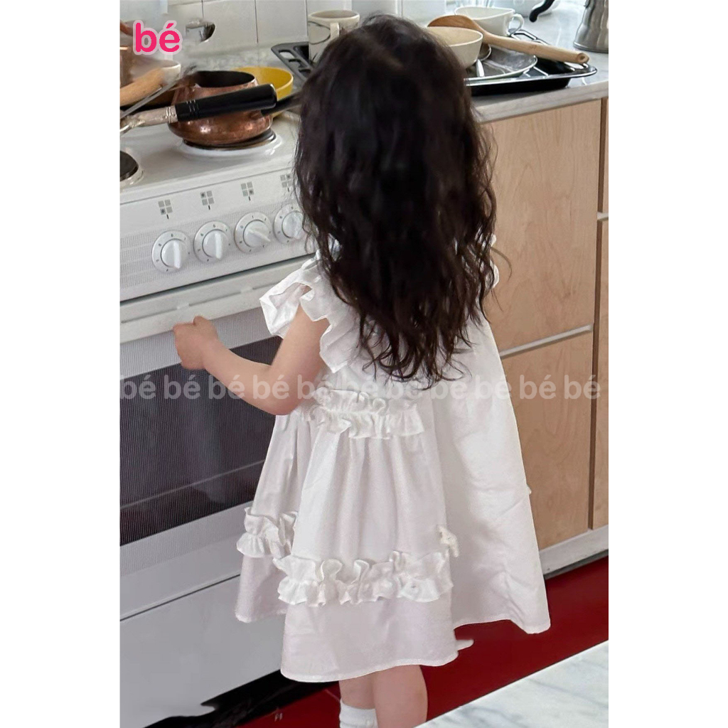 VÁY BABY DOLL PHỐI BÈO CHO BÉ CUTE ĐÁNG YÊU