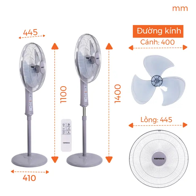 Cánh quạt Nanoco dùng cho model NSF1602G-RC