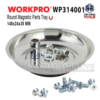 Khay đựng ốc vít hình tròn 148 mm có nam châm workpro wp314001