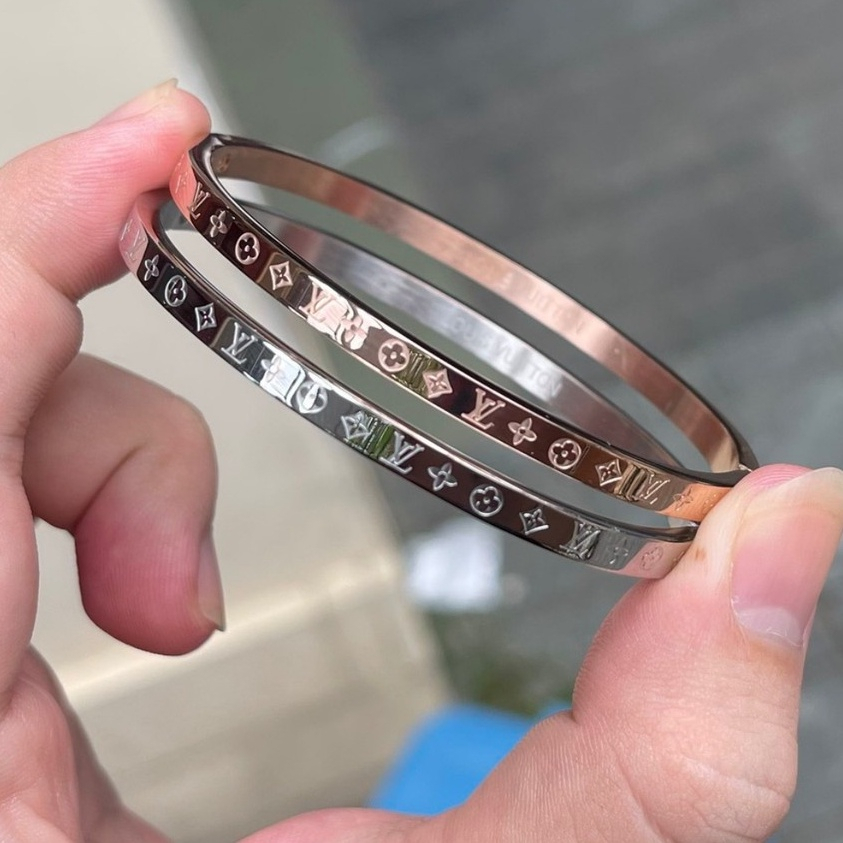 Vòng tay đôi LV Monogram Full box - Khắc tên theo yêu cầu - Giao hàng nhanh