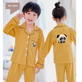 đồ bộ pijama bé trai và bé gái Tay dài, quần dài từ 14kg đến 40kg in hình dễ thương D31