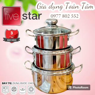 Bộ 3 nồi inox 3 đáy Fivestar Royal Cool
