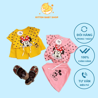Bộ quần áo hè bé gái size đại 20-30kg in hình Mickey xinh xắn