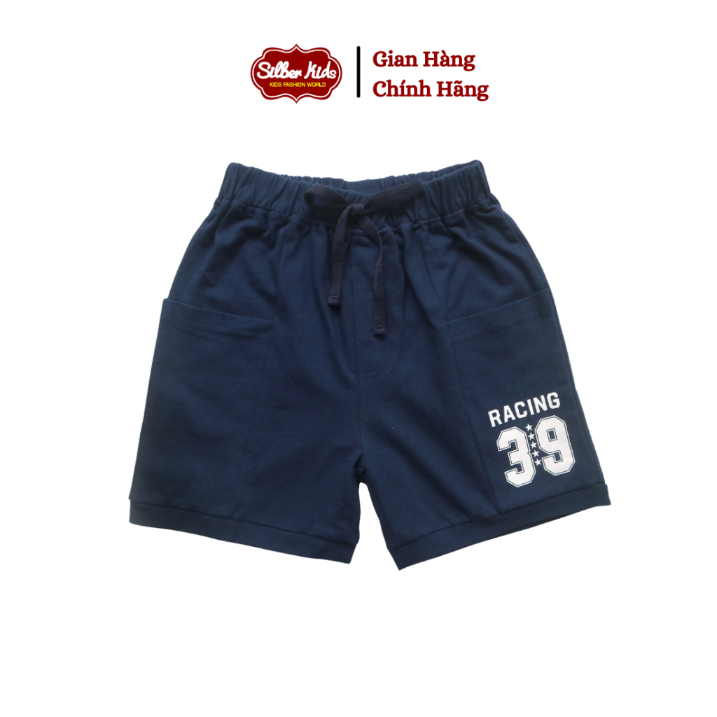 Quần Đùi Vải Thun Bé Trai 23-45kg In Racing SILBER KIDS