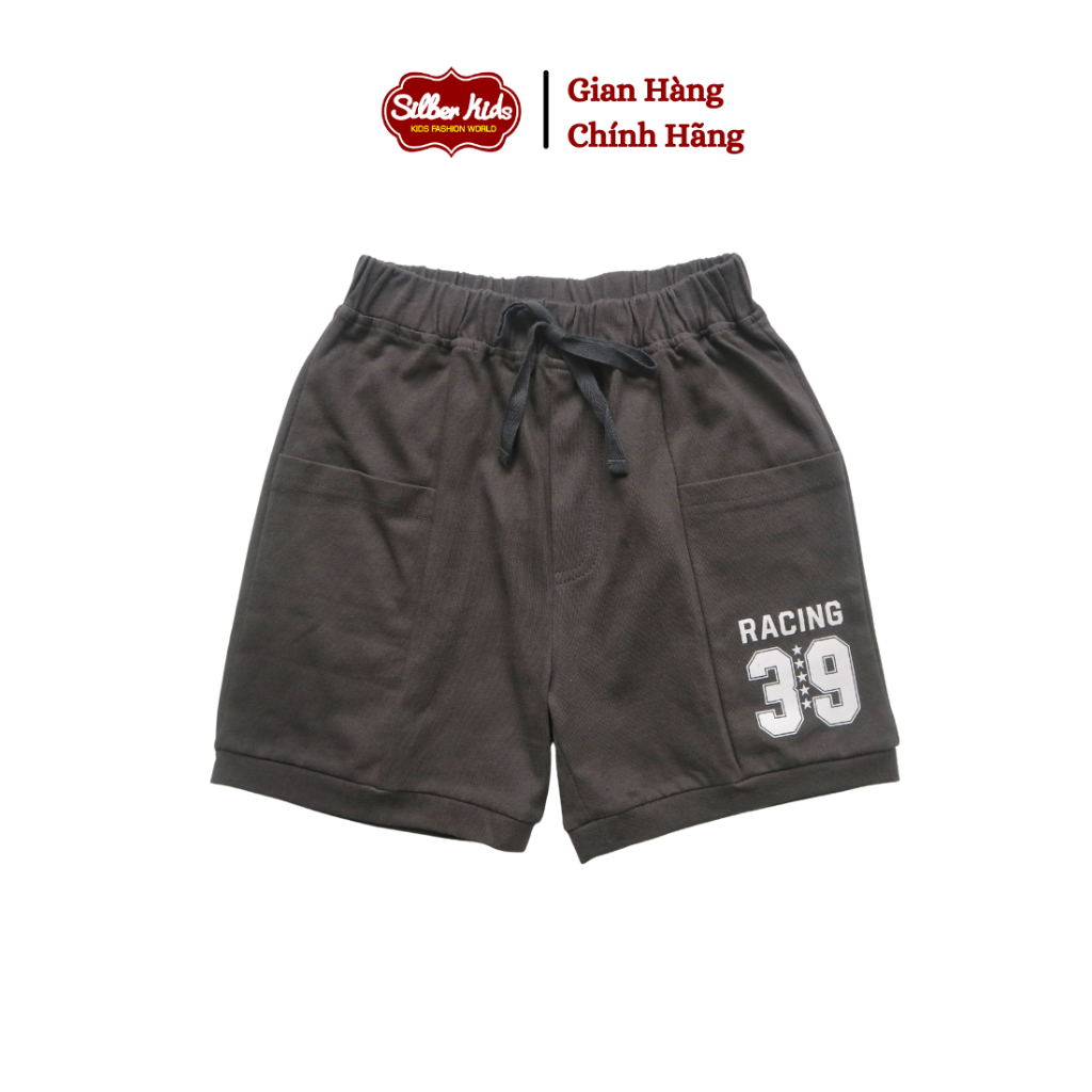 Quần Đùi Vải Thun Bé Trai 23-45kg In Racing SILBER KIDS