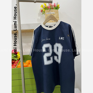 Áo phông xanh than 3 sọc số 29 lumihouse h16