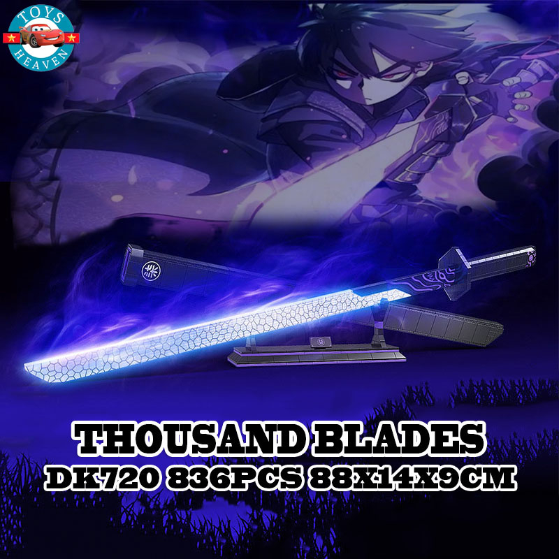 Đồ Chơi Lắp Ráp Mô Hình Kiếm Katana Magic Knife Thousand Blade Của Wu Liuqi 720 Với 836+ Mảnh Ghép Phiên Bản Dạ Quang