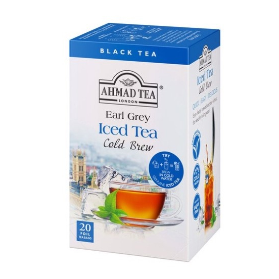 Trà đen Bá Tước pha lạnh - Cold Brew Earl Grey tea (túi lọc có bao thiếc) - 20 túi x 2gram/hộp