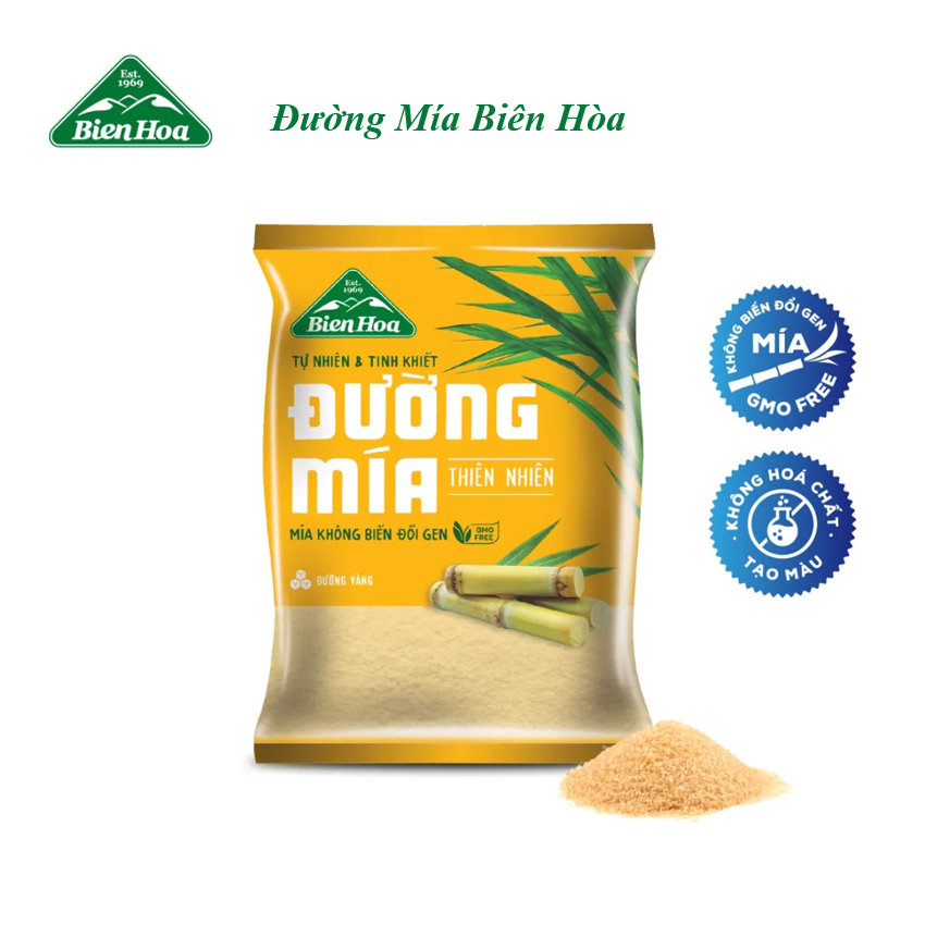 Đường cát nâu thiên nhiên Biên Hòa 1kg/túi