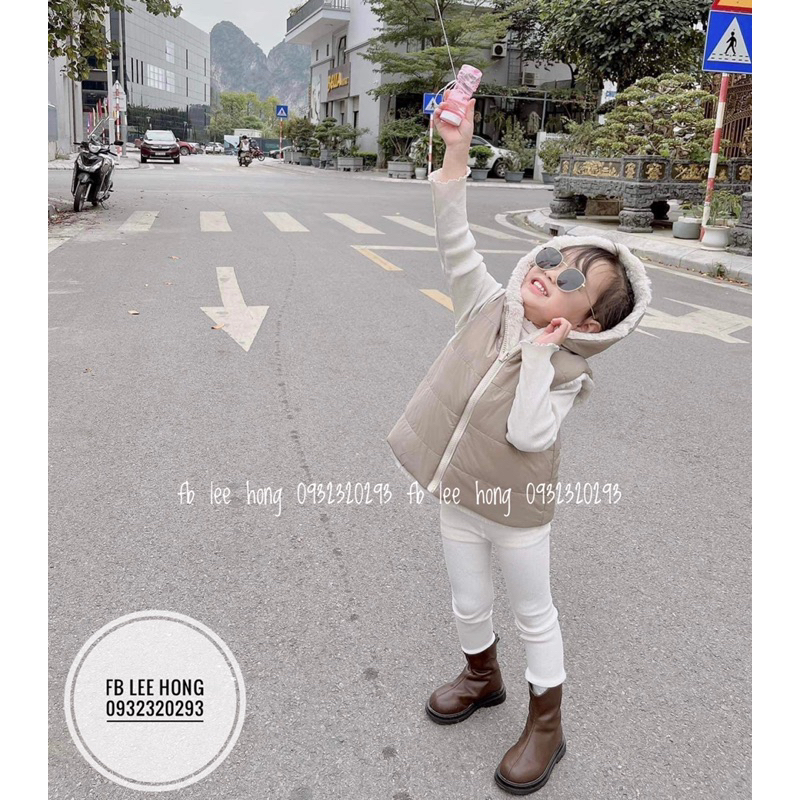 Áo gile lông za auth 2 mặt