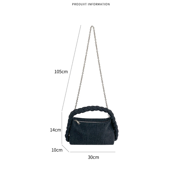 Túi xách tay vải Denim thời trang hàn quốc cho nữ