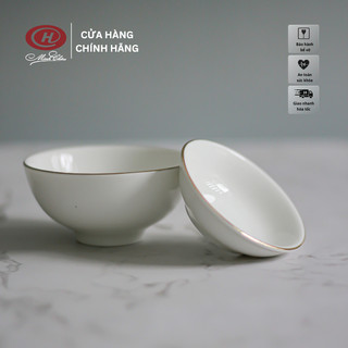 Bát Chấm Viền Vàng 12K - Sứ Minh Châu - Đường Kính 9cm - C03vv - Vỡ 1 Đổi 1