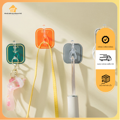 Combo 2 Móc dán tường treo quần áo 4 nhánh