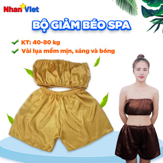 BỘ GIẢM BÉO SPA | bộ đồ cho khách nữ đùi chất liệu phi lụa vải không nhăn, mát mẻ