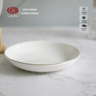 Đĩa Sâu Lòng Viền Vàng 12K - Sứ Minh Châu