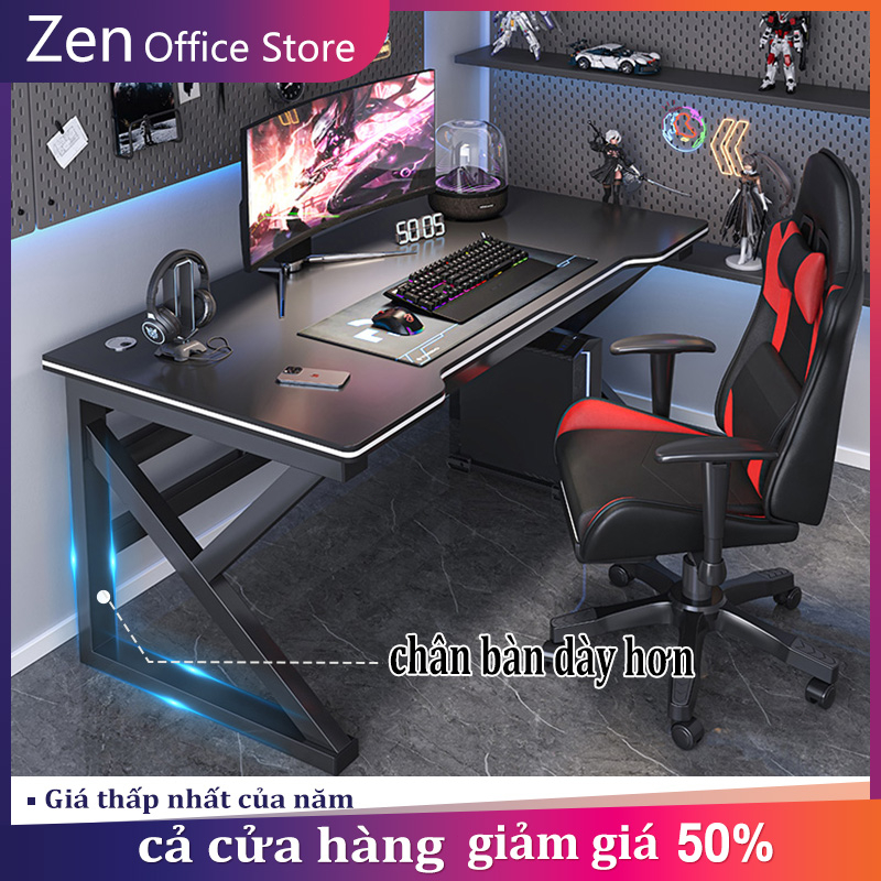 ZEN Bàn chữ làm việc Gaming cao cấp đủ kích thước việc mặt gỗ thiết kế cá tính decor phòng game ( Có video thật)