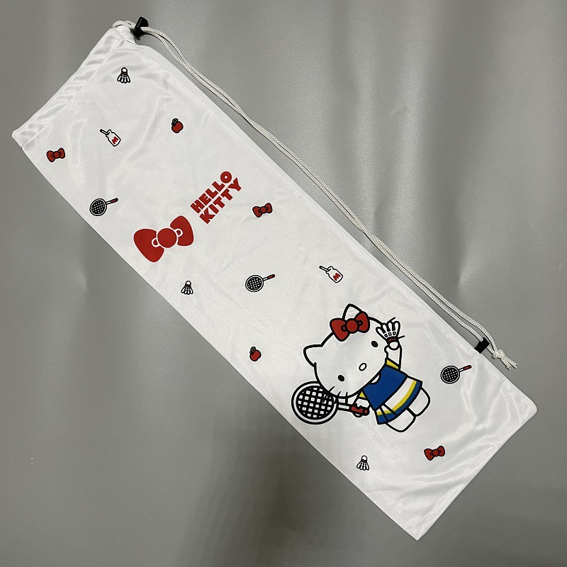 Túi rút đựng vợt cầu lông Hello Kitty có lớp nhung bảo vệ vợt chống va chạm