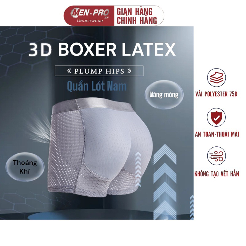 Quần Boxer Nam nâng mông MEN PRO độn phần mông không dấu vết