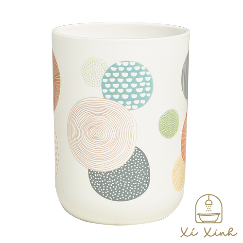 Cốc Đánh Răng Xí Xinh Với 3 Kiểu Họa Tiết Hoa Xinh Xắn, Chất Liệu Nhựa PP An Toàn, Cao 10 cm x Đường Kính 7.5 cm