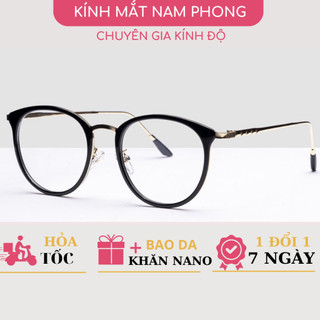 Gọng Kính Cận Nữ Tròn Bầu ,Gọng kim loại thanh mảnh nhẹ nhàng 9228