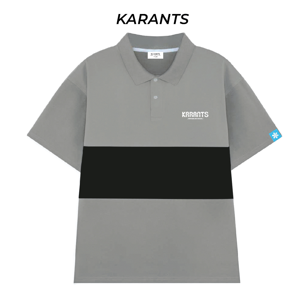 Áo Polo Local Brand Karants Form Rộng Unisex Special Collection Premium Grey - KR26