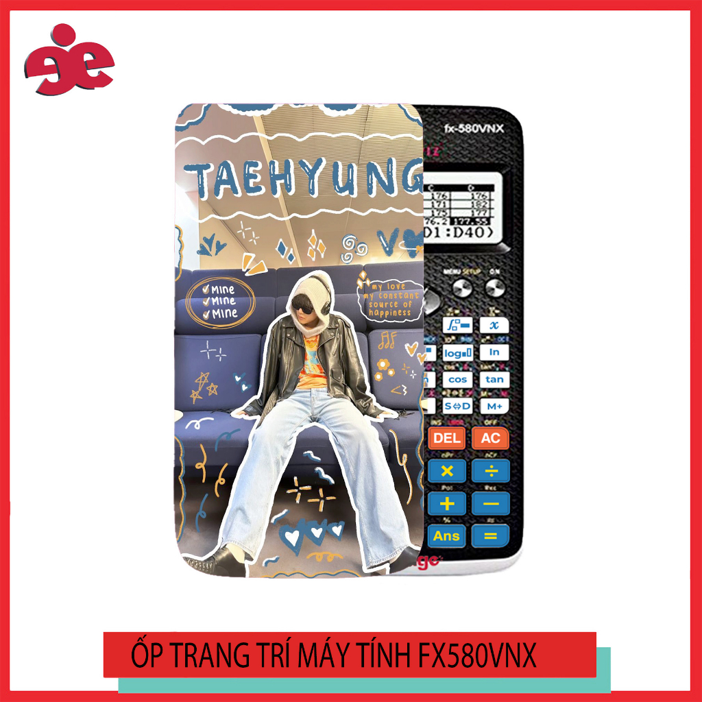 ỐP TRANG TRÍ MÁY TÍNH CASIO FX 580VNX HÌNH BTS-NHẬN IN THEO YÊU CẦU!!
