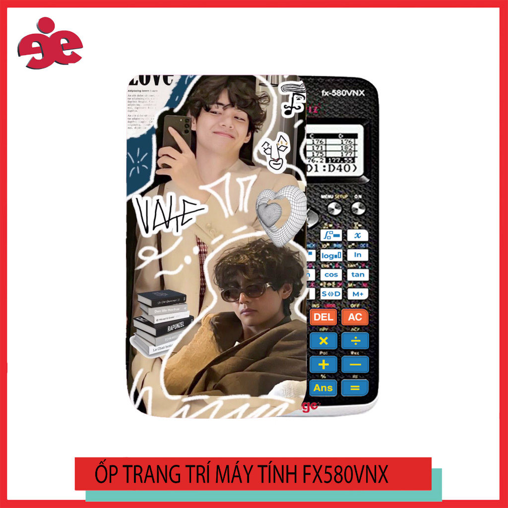 ỐP TRANG TRÍ MÁY TÍNH CASIO FX 580VNX HÌNH BTS-NHẬN IN THEO YÊU CẦU!!