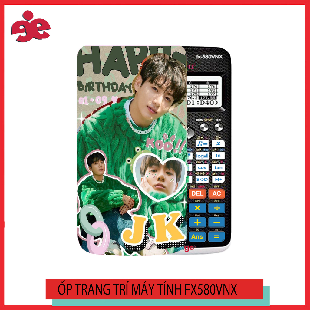 ỐP TRANG TRÍ MÁY TÍNH CASIO FX 580VNX HÌNH BTS-NHẬN IN THEO YÊU CẦU!!