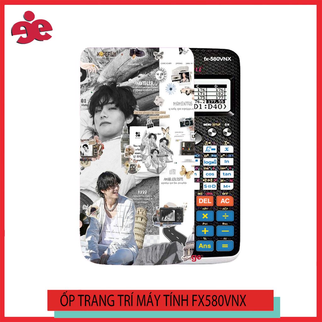 ỐP TRANG TRÍ MÁY TÍNH CASIO FX 580VNX HÌNH BTS-NHẬN IN THEO YÊU CẦU!!