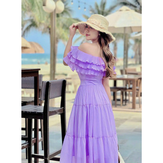 Váy maxi thiết kế tơ mềm V162