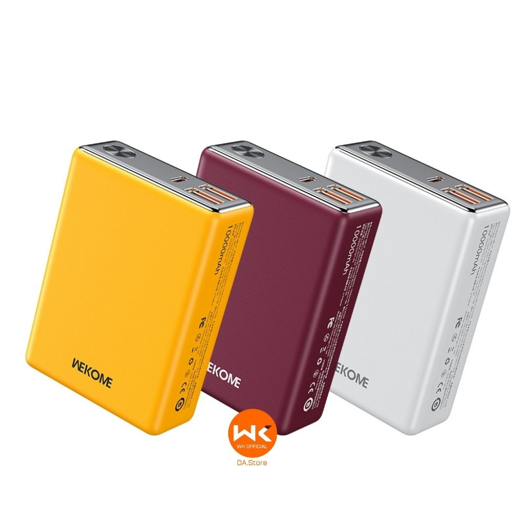 Sạc dự phòng WEKOME WP-27 sạc nhanh, sạc nhiều thiết bị cùng lúc, kiểu dáng thời trang, dung lượng 10.000mAh