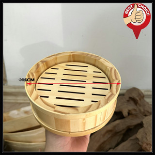 Khay gỗ tròn trang trí sashimi - Khay gỗ trang trí sushi sashimi hình tròn Φ15cm - Gỗ Thông