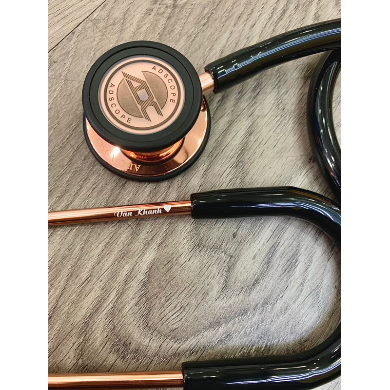 Ống nghe cao cấp ADC 608, 2 màng nghe người lớn và trẻ em, màu Đen gương vàng , nhập trực tiếp từ Mỹ