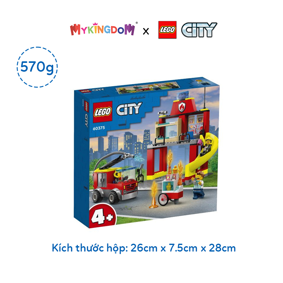 Đồ Chơi Lắp Ráp LEGO City Trạm Và Xe Cứu Hỏa 60375