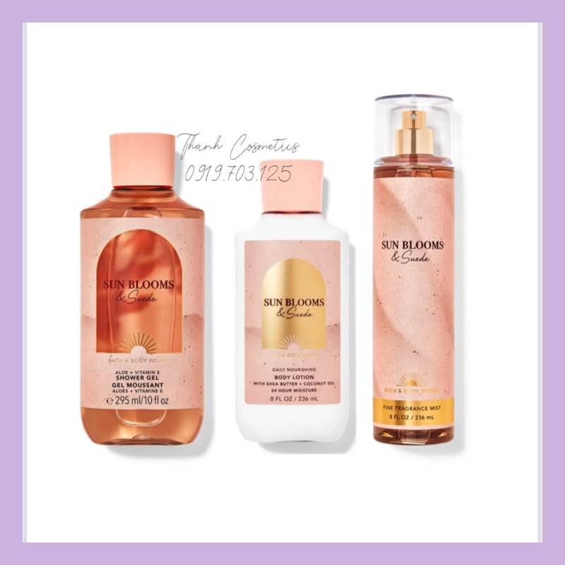☘️ Trọn bộ - 𝐒𝐮𝐧 𝐁𝐥𝐨𝐨𝐦𝐬 & 𝐒𝐮𝐞𝐝𝐞 Bath & Body Works