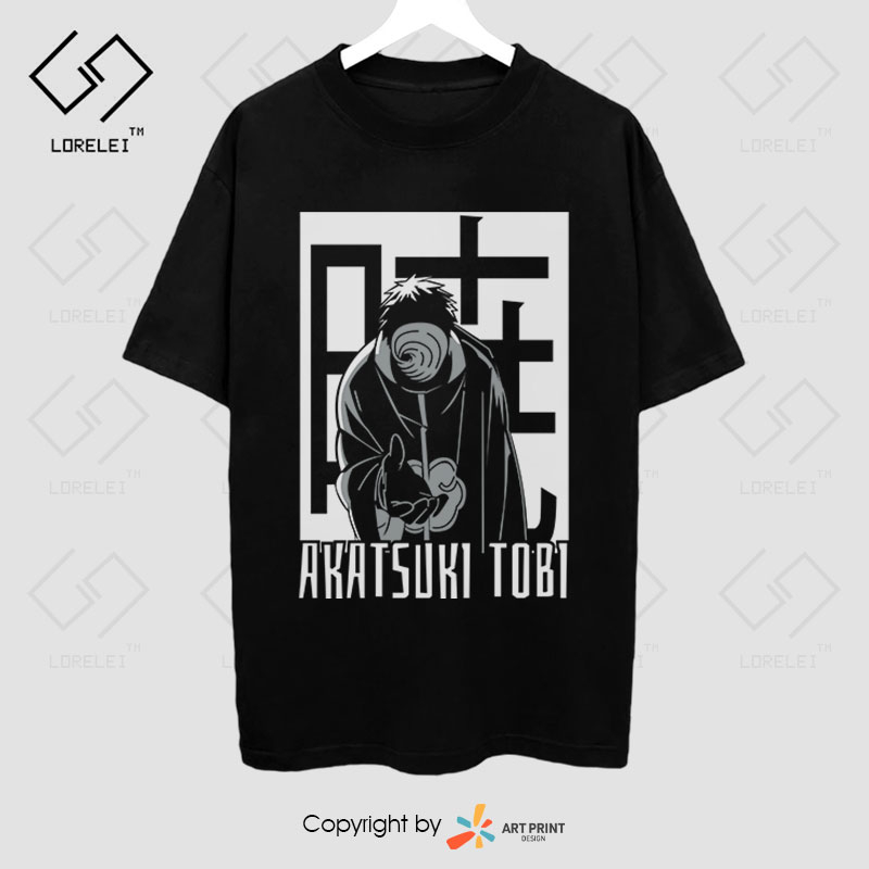 Áo thun Naruto Shippuden Akatsuki Tobi (Black) ngắn tay