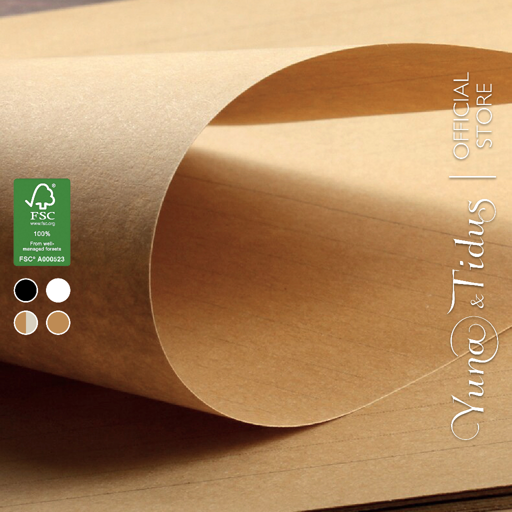100 Tờ Giấy Kraft Nhật A4 160gsm loại 2 mặt láng mịn - Giấy vẽ mỹ thuật chì, màu nước, Giấy đẹp làm Handmade Kraft YUNA