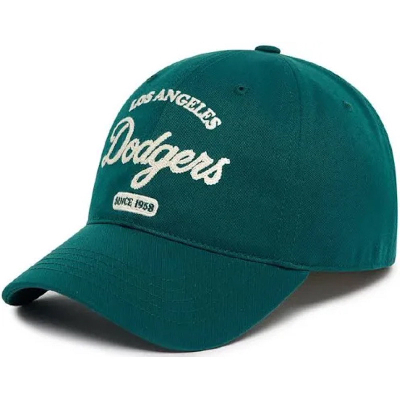 Mũ lưỡi trai Unisex MLB chất liệu vải Kaki logo Dodgers xanh, nón lưỡi trai Hàn Quốc