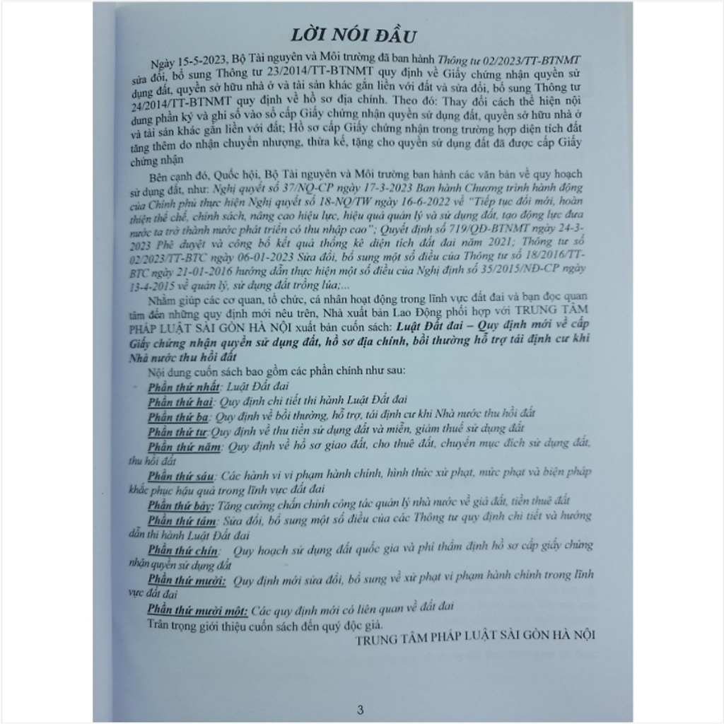 Sách - Luật Đất Đai - Quy Định Mới Về Cấp Giấy Chứng Nhận Quyền Sử Dụng Đất, Hồ Sơ Địa Chính, Bồi Thường