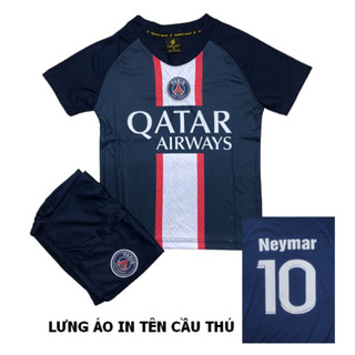 Mẫu mới nhất 2022 bộ quần áo bóng đá trẻ em cao cấp 2022 bộ bóng đá cho bé psg messi 30