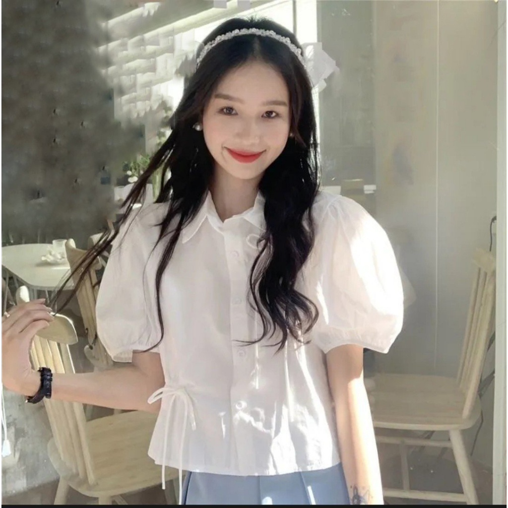 ÁO KIỂU SƠ MI RÚT EO CÁ TÍNH THỜI TRANG SÀNH ĐIỆU