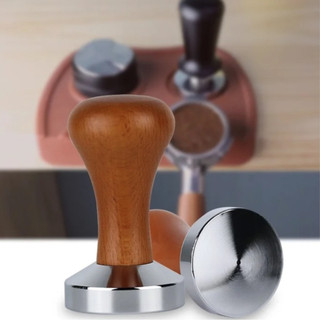 Tamper nén cán gỗ cho máy pha cà phê