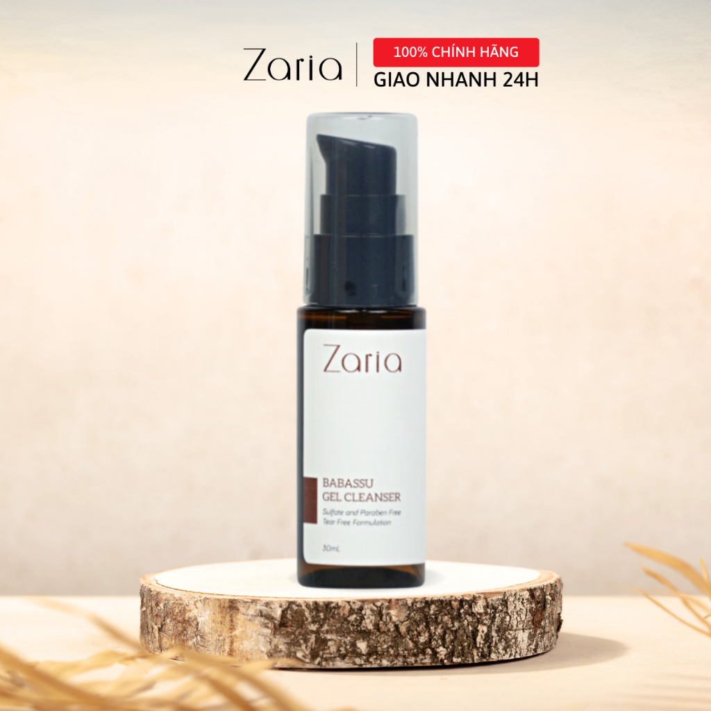 Gel Rửa Mặt Làm Sạch Mụn Đầu Đen, Mụn Trứng Cá Zaria Babassu Gel Cleanser 30ml