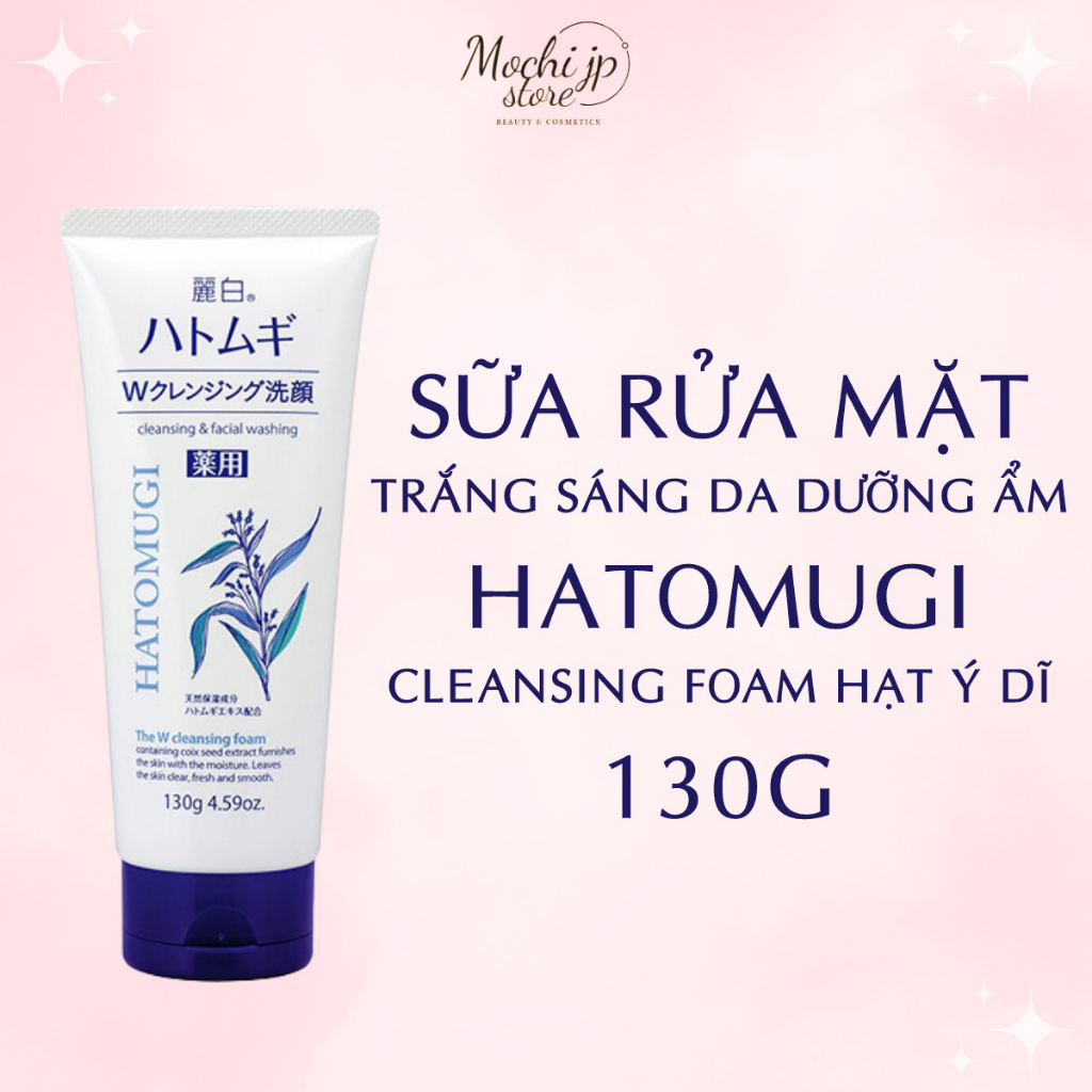 Sữa rửa mặt Ý Dĩ Hatomugi dưỡng ẩm, trắng da Moisturizing & Facial Washing 130g