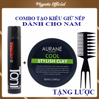 COMBO Sáp vuốt tóc Aurane Cool + Gôm xịt tóc Butterfly 320ml (Tặng kèm lược)
