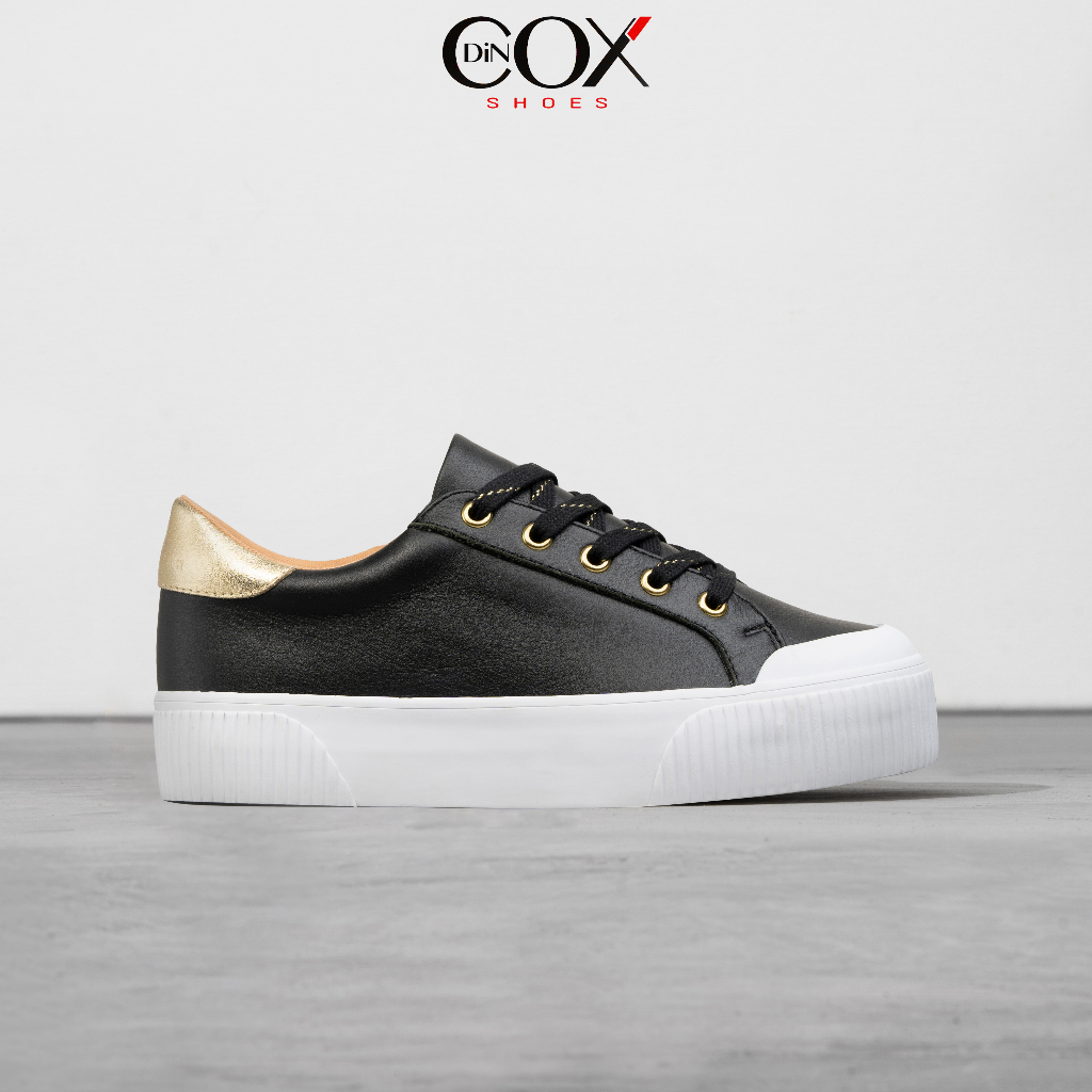 Giày Sneaker Nữ D31 Black Gold đế cao