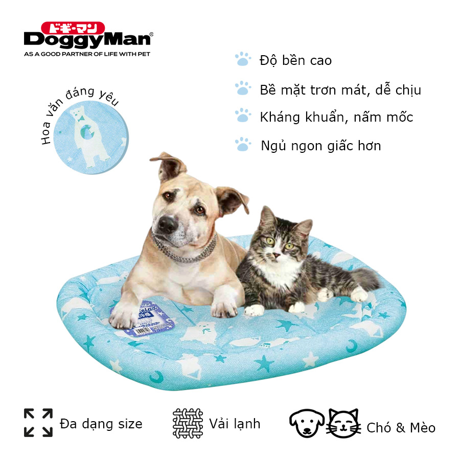 DoggyMan Nệm giường vải lạnh cho thú cưng các loại - Petemo Pet Shop