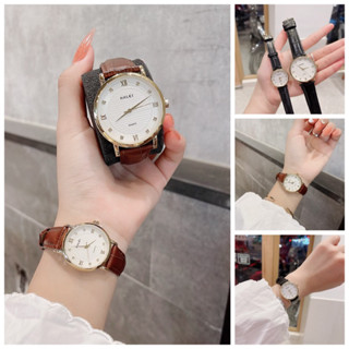 Đồng hồ cặp đôi hale Ah545 dây da xin xò máy nhật chống nước tốt