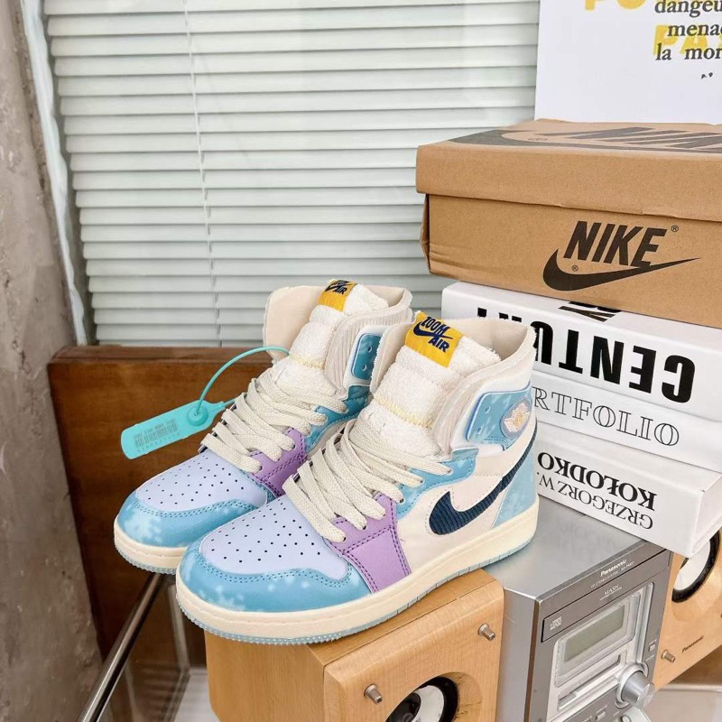 Giày Jordan 1 Zoom Pink Oxford + full box