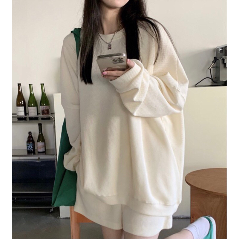 Áo sweater nỉ da cá unisex